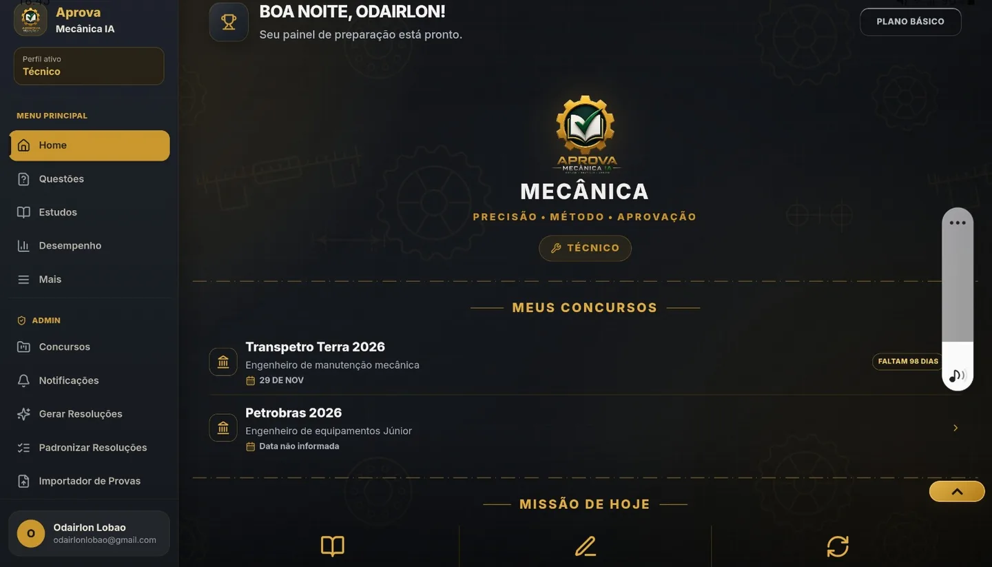 Home em tela ampla