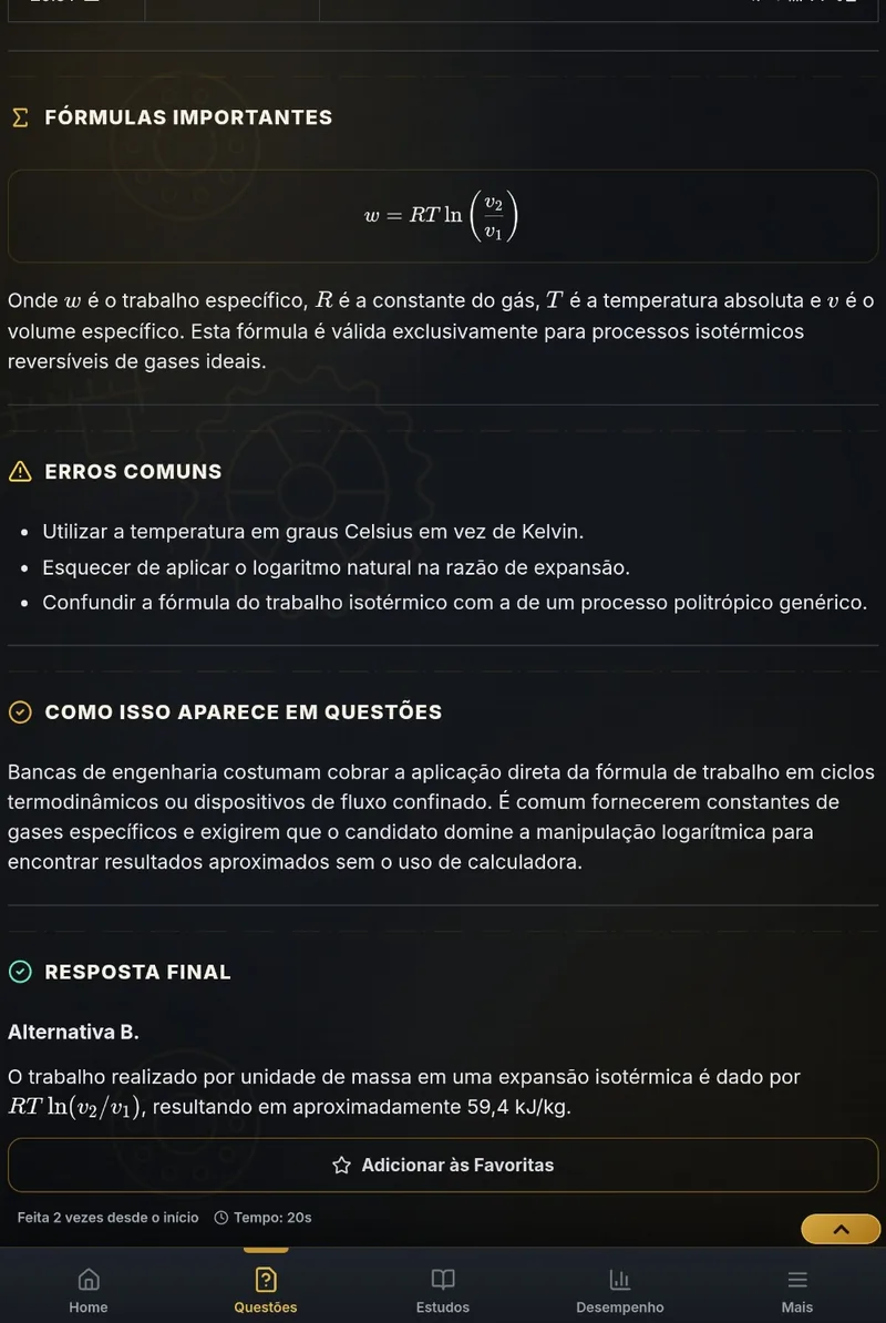 Fórmulas e erros comuns